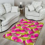 Purple Tropical Watermelon Pattern Print Area Rug GearFrost