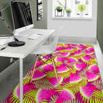 Purple Tropical Watermelon Pattern Print Area Rug GearFrost