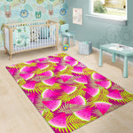 Purple Tropical Watermelon Pattern Print Area Rug GearFrost