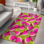 Purple Tropical Watermelon Pattern Print Area Rug GearFrost