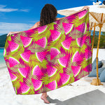 Purple Tropical Watermelon Pattern Print Beach Sarong Wrap