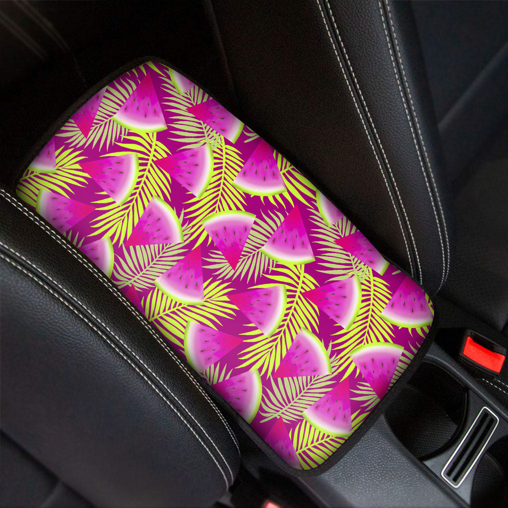 Purple Tropical Watermelon Pattern Print Car Center Console Cover