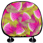Purple Tropical Watermelon Pattern Print Car Headrest Covers