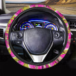 Purple Tropical Watermelon Pattern Print Car Steering Wheel Cover