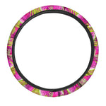 Purple Tropical Watermelon Pattern Print Car Steering Wheel Cover