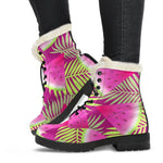 Purple Tropical Watermelon Pattern Print Comfy Boots GearFrost