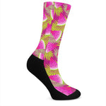 Purple Tropical Watermelon Pattern Print Crew Socks