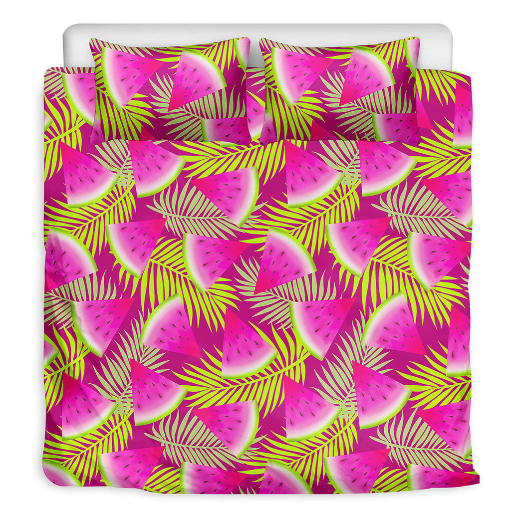 Purple Tropical Watermelon Pattern Print Duvet Cover Bedding Set