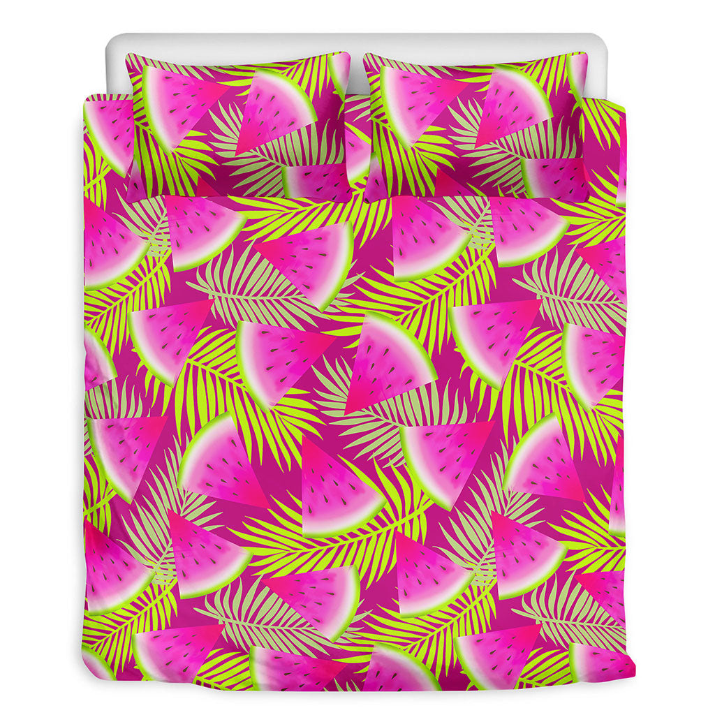 Purple Tropical Watermelon Pattern Print Duvet Cover Bedding Set
