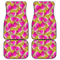 Purple Tropical Watermelon Pattern Print Front and Back Car Floor Mats