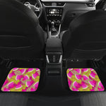 Purple Tropical Watermelon Pattern Print Front and Back Car Floor Mats