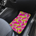 Purple Tropical Watermelon Pattern Print Front and Back Car Floor Mats
