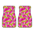 Purple Tropical Watermelon Pattern Print Front Car Floor Mats