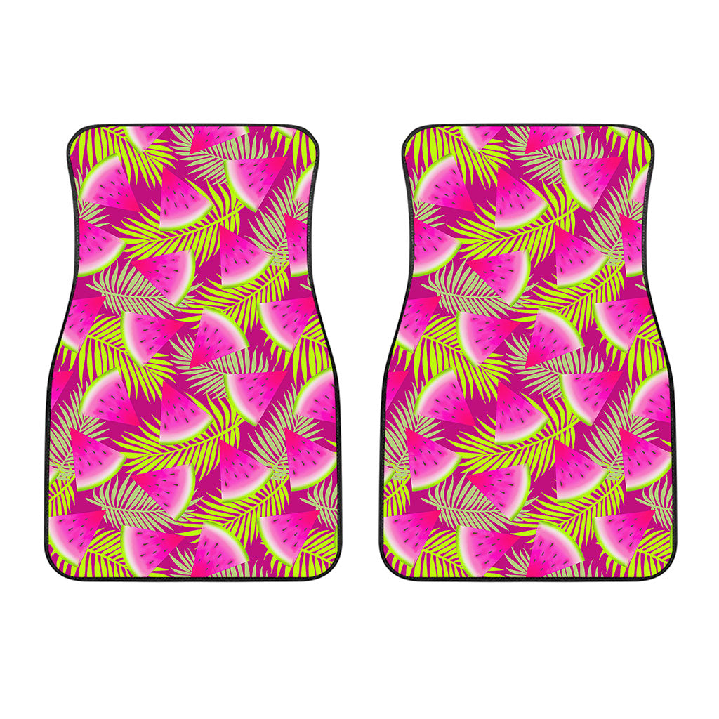 Purple Tropical Watermelon Pattern Print Front Car Floor Mats
