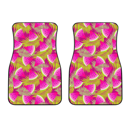 Purple Tropical Watermelon Pattern Print Front Car Floor Mats