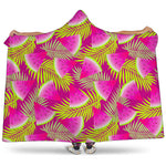 Purple Tropical Watermelon Pattern Print Hooded Blanket