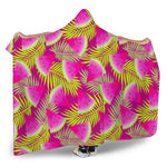 Purple Tropical Watermelon Pattern Print Hooded Blanket