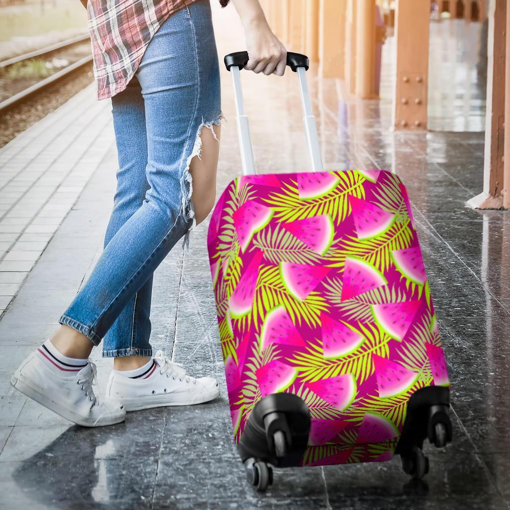 Purple Tropical Watermelon Pattern Print Luggage Cover GearFrost