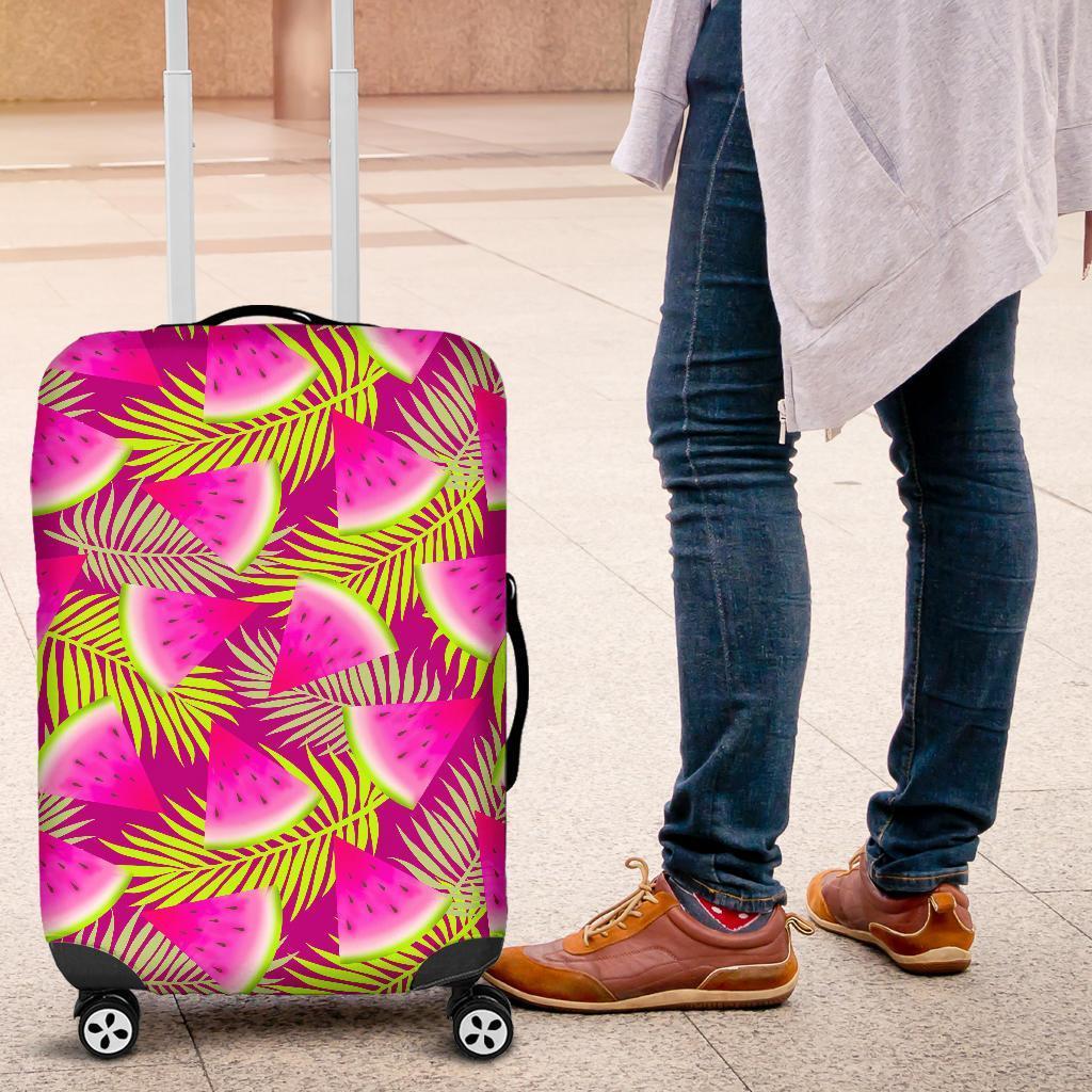 Purple Tropical Watermelon Pattern Print Luggage Cover GearFrost
