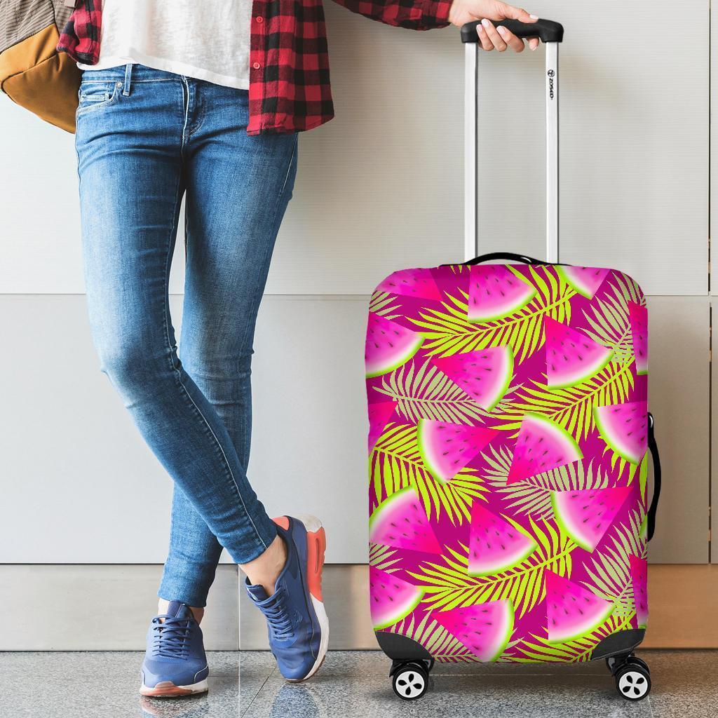 Purple Tropical Watermelon Pattern Print Luggage Cover GearFrost