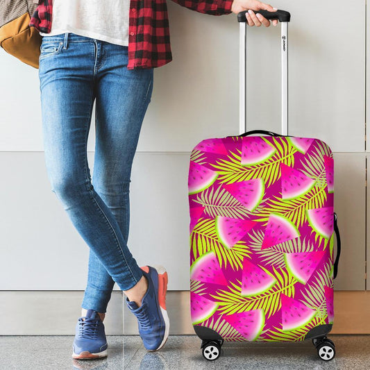 Purple Tropical Watermelon Pattern Print Luggage Cover GearFrost