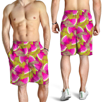 Purple Tropical Watermelon Pattern Print Men's Shorts