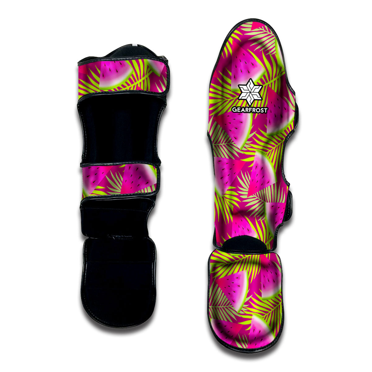 Purple Tropical Watermelon Pattern Print Muay Thai Shin Guard