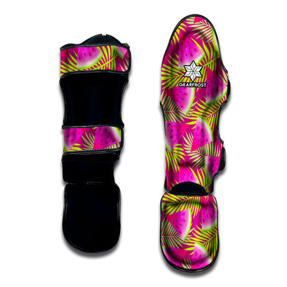 Purple Tropical Watermelon Pattern Print Muay Thai Shin Guard