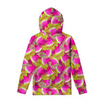 Purple Tropical Watermelon Pattern Print Pullover Hoodie