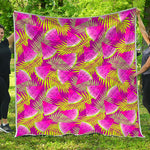 Purple Tropical Watermelon Pattern Print Quilt
