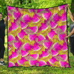 Purple Tropical Watermelon Pattern Print Quilt