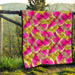 Purple Tropical Watermelon Pattern Print Quilt