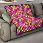 Purple Tropical Watermelon Pattern Print Quilt
