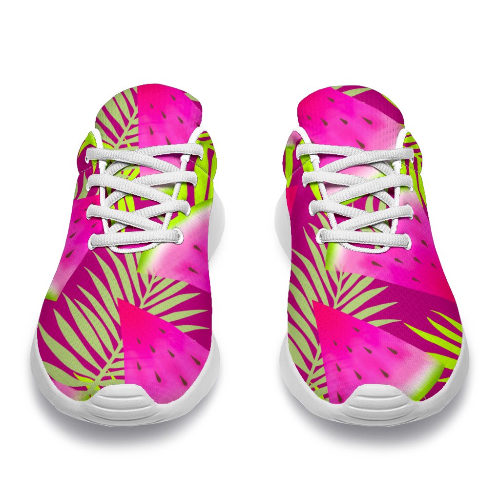 Purple Tropical Watermelon Pattern Print Sport Shoes GearFrost