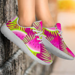 Purple Tropical Watermelon Pattern Print Sport Shoes GearFrost