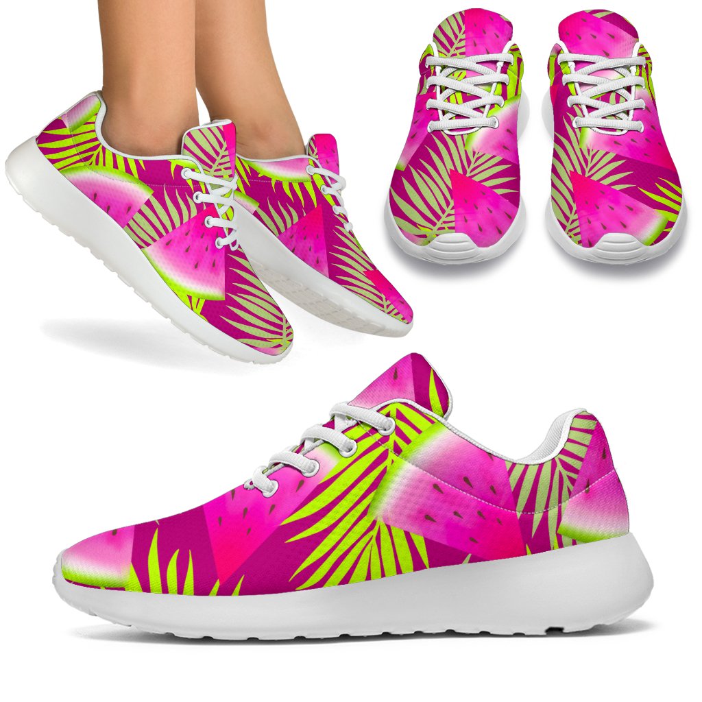 Purple Tropical Watermelon Pattern Print Sport Shoes GearFrost