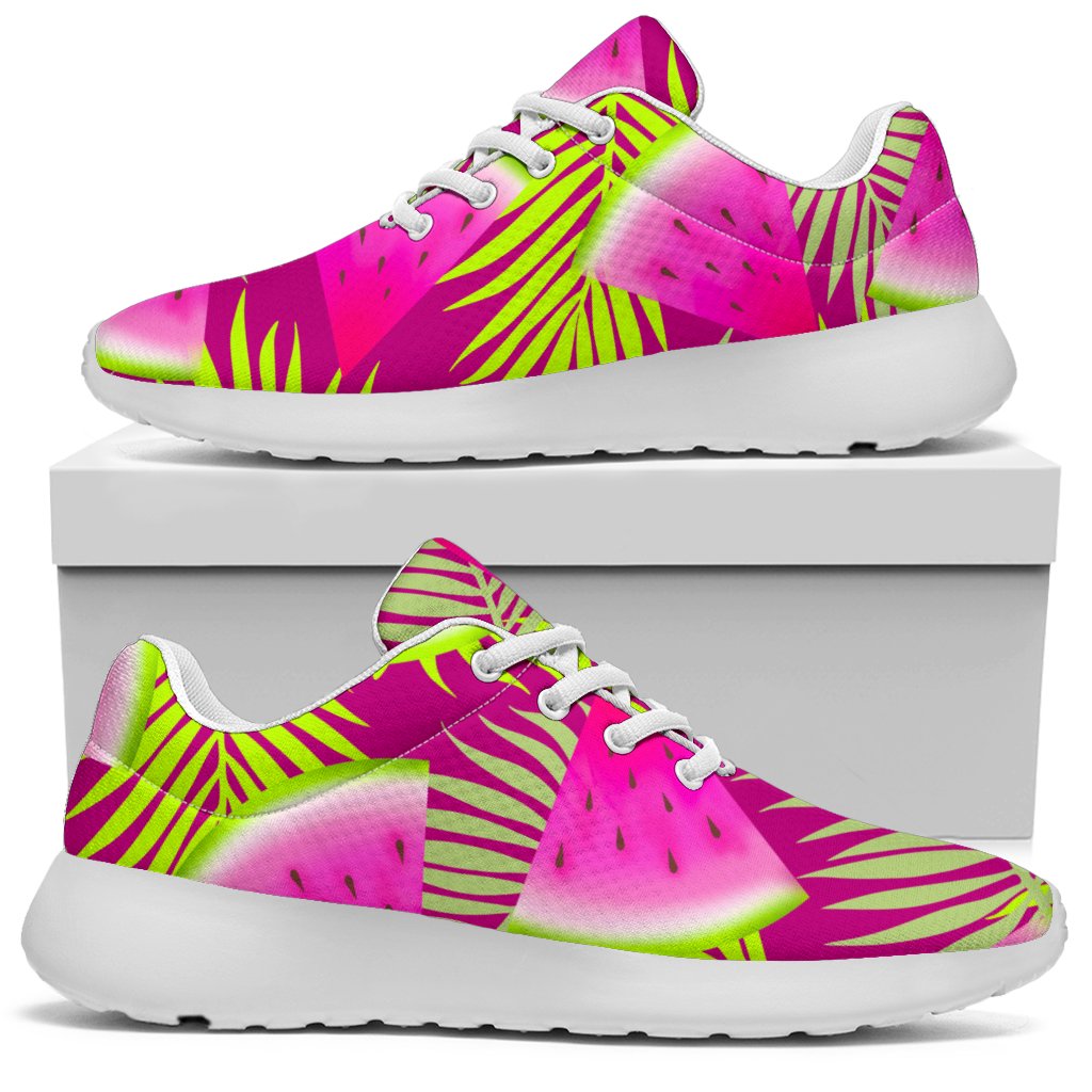 Purple Tropical Watermelon Pattern Print Sport Shoes GearFrost