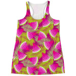 Purple Tropical Watermelon Pattern Print Women's Racerback Tank Top