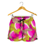 Purple Tropical Watermelon Pattern Print Women's Shorts