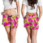 Purple Tropical Watermelon Pattern Print Women's Shorts