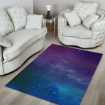 Purple Turquoise Galaxy Space Print Area Rug GearFrost