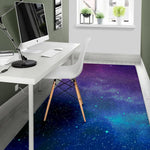 Purple Turquoise Galaxy Space Print Area Rug GearFrost