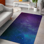 Purple Turquoise Galaxy Space Print Area Rug GearFrost