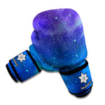 Purple Turquoise Galaxy Space Print Boxing Gloves