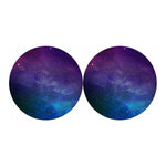 Purple Turquoise Galaxy Space Print Car Coasters