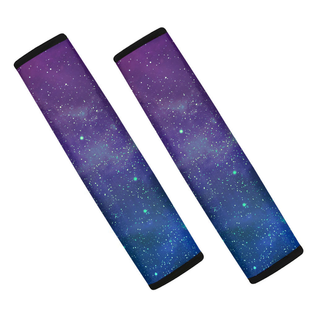 Purple Turquoise Galaxy Space Print Car Seat Belt Covers