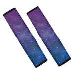 Purple Turquoise Galaxy Space Print Car Seat Belt Covers