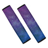 Purple Turquoise Galaxy Space Print Car Seat Belt Covers