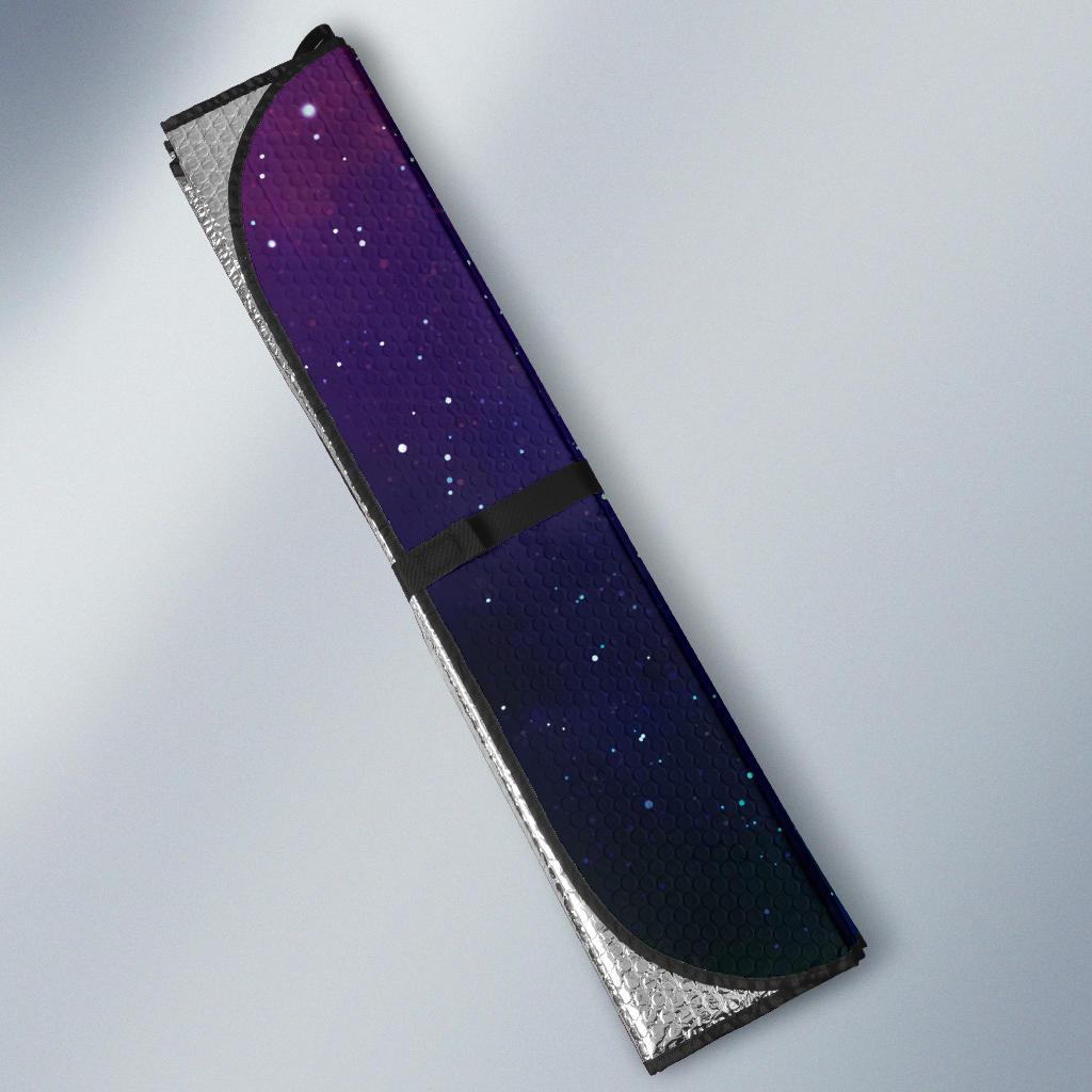 Purple Turquoise Galaxy Space Print Car Sun Shade GearFrost