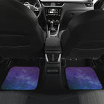 Purple Turquoise Galaxy Space Print Front and Back Car Floor Mats